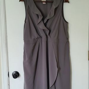 Maternity dress Two Hearts, gray, elastic waist